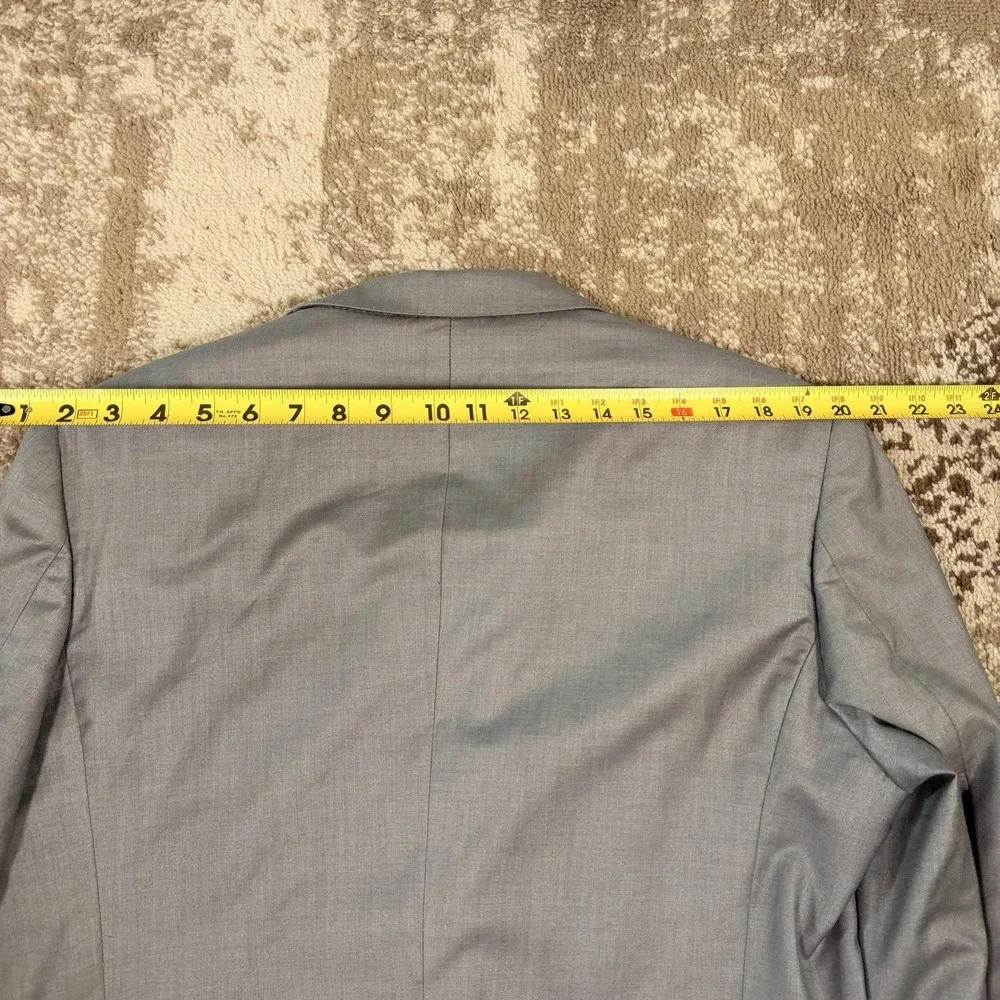 Giorgio Armani Le Collezioni Blazer Mens 52R Gray Virgin Wool Italy Vintage